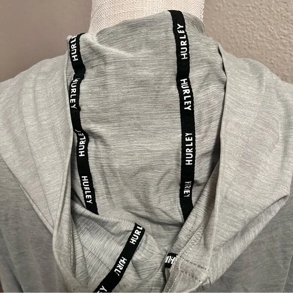 Hurley Light Gray Lightweight Performance Hoodie - Size Large - Picture 5 of 10